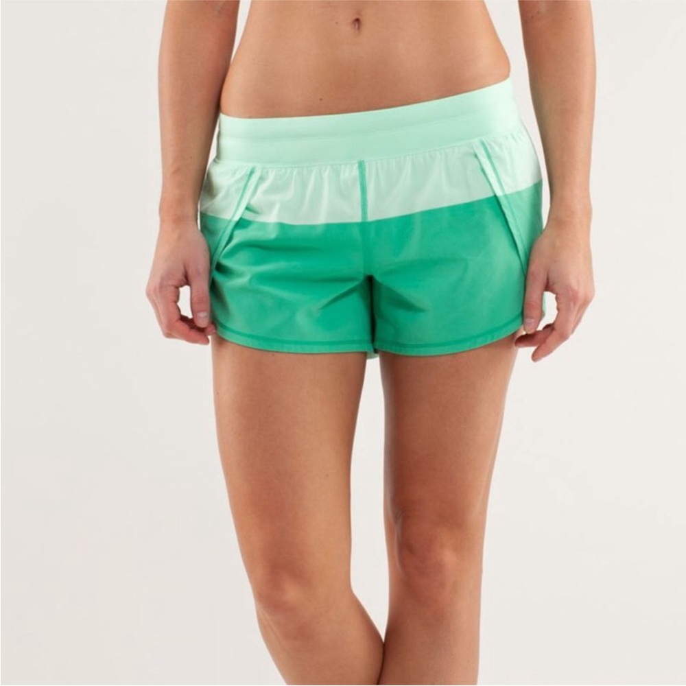 Lululemon Breeze By Short Fresh Teal Very Green Running Shorts 8